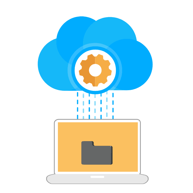 Cloud backup animation